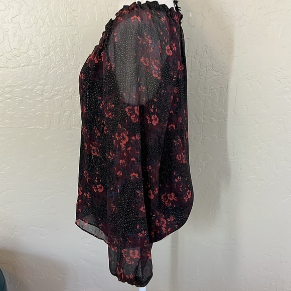 PAIGE Alexius Blouse In Black Multi - 98% Silk- Size S - Picture 4 of 12